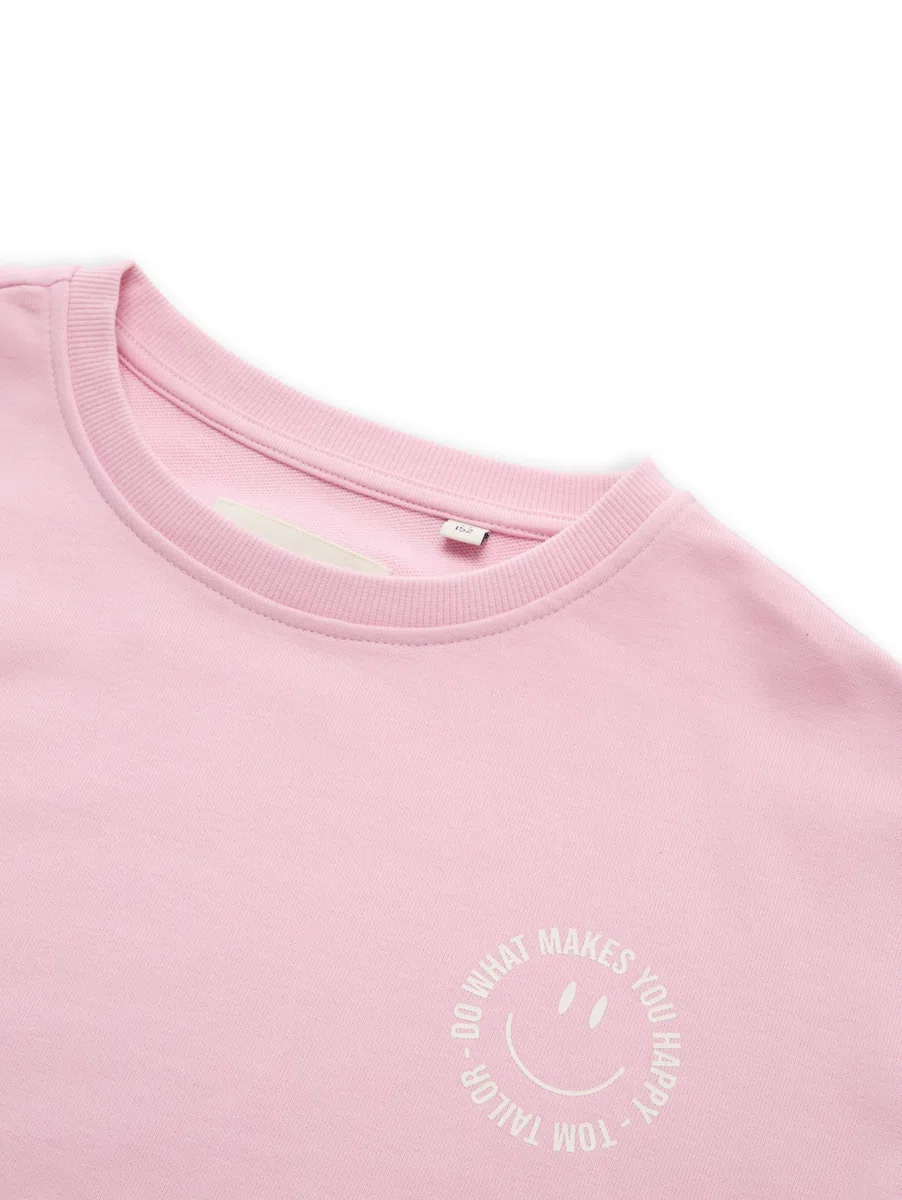 TOM TAILOR Mädchen Kinder Cropped Sweatshirt mit Print
