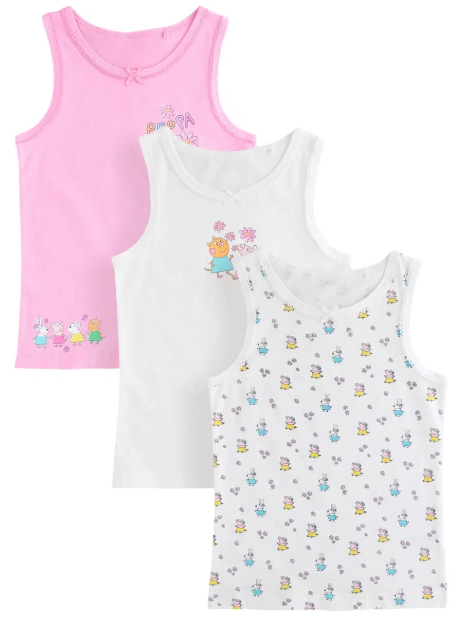 NEXT Mädchen Peppa Pig Trägerhemden, 3er-Pack 86-128
