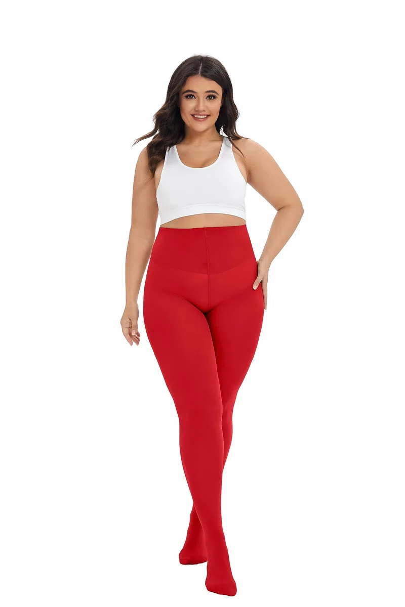 CozyWow Damen Strumpfhose Elastisch Semi-Blickdicht Strumpfhosen Plus Größen XL-4XL