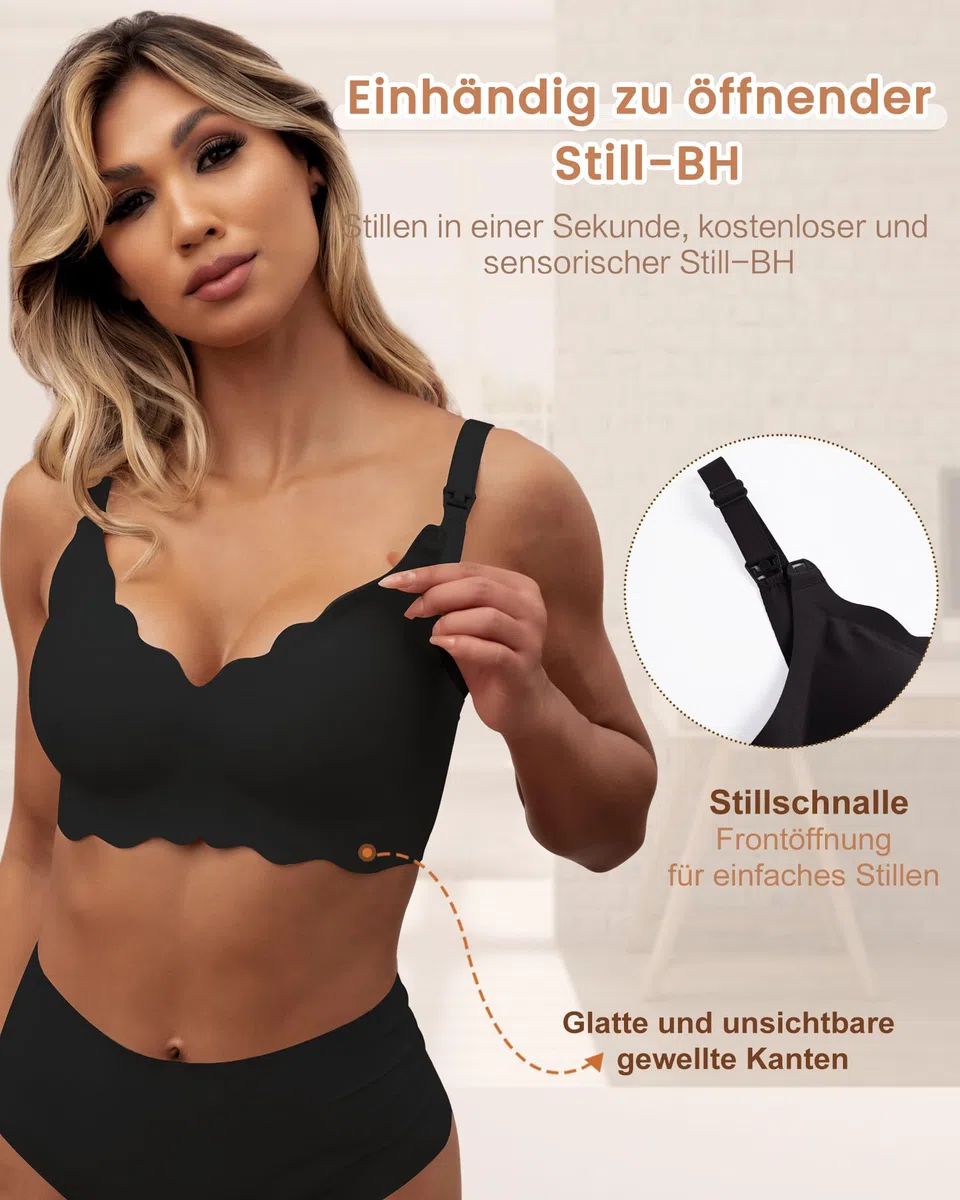 As Fairy Still-BHS zum Stillen, Kabelloser Nahtloser Schwangerschafts-BH Ultra Komfort Schwangerschafts Schlaf Bralette für Frauen