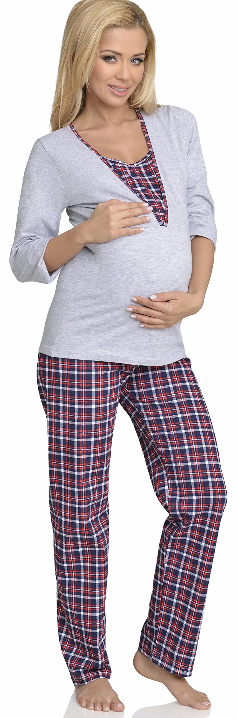 Be Mammy Damen Schlafanzug Stillpyjama 1N2TT2
