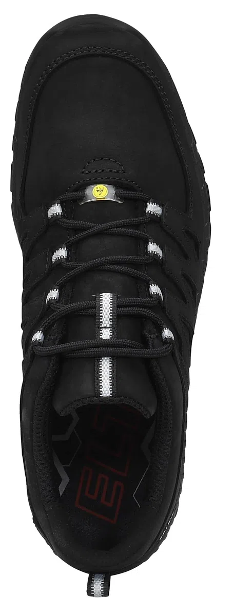 ELTEN Maddox Black Leather Low ESD O2 | Berufsschuhe für Damen & Herren, ohne Schutzkappe, leicht, atmungsaktiv