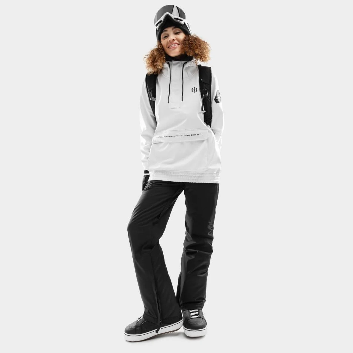 SIROKO - Snowboardjacke mit Kängurutasche für Damen W3-W Antarctica