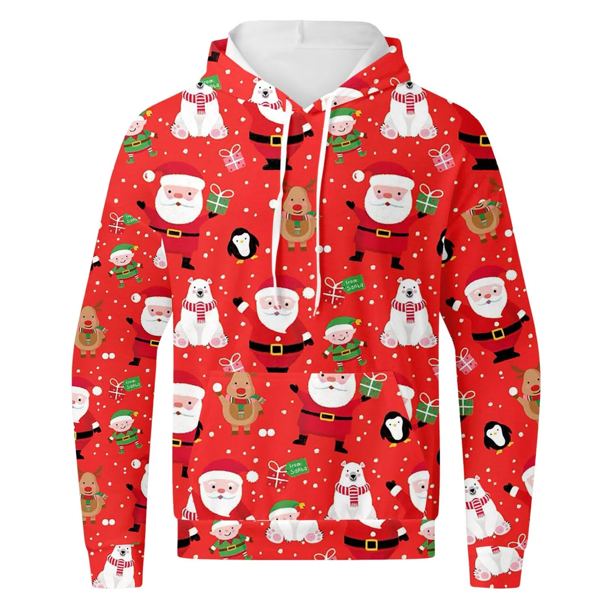 Generisch Weihnachts Jogginganzug Herren Lustig Weihnachten Druck Sportanzug Zweiteiler Trainingsanzug mit Christmas Hoodie und Jogginghose Festliches Sport Freizeitanzug für Männer