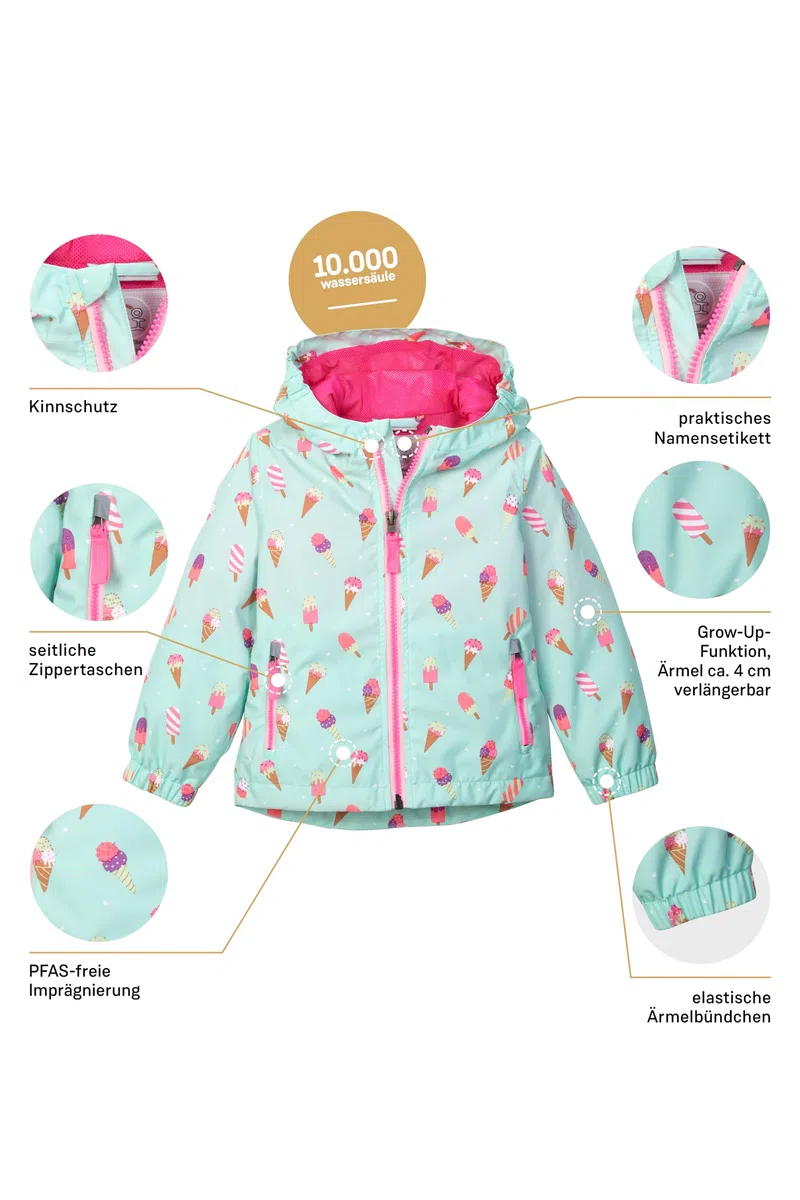 first instinct by killtec Unisex Kinder Fios 5 Mns Jckt Funktionsjacke/Regenjacke mit Kapuze