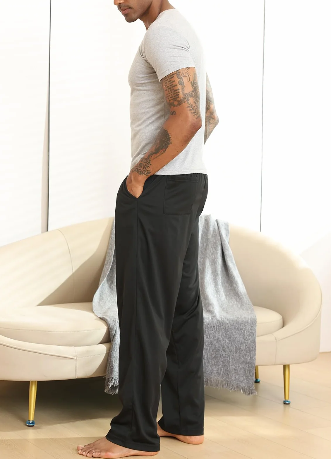 Halfword Jogginghosen Herren Trainingshose Lang Sweathose Atmungsaktiv Sporthose Yoga