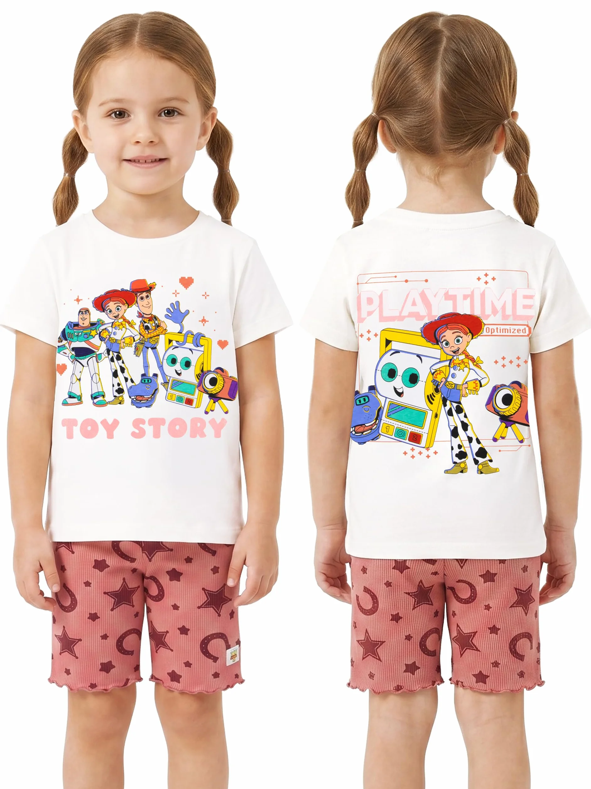 Disney Toy Story Jessie Tshirt Mädchen Mit Shorts Mädchen, Toy Story Jessie 2 Stück Set Für Kinder