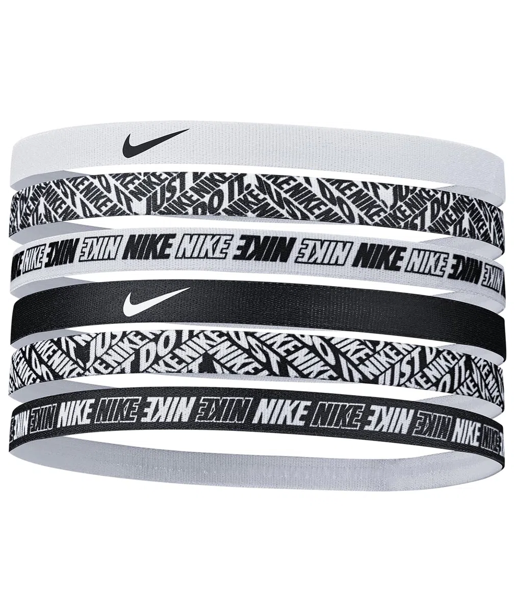 Nike Assorted Unisex bedrucktes Stirnband, Farbe: Schwarz/Weiß, Einheitsgröße, N.000.2545.176.OS