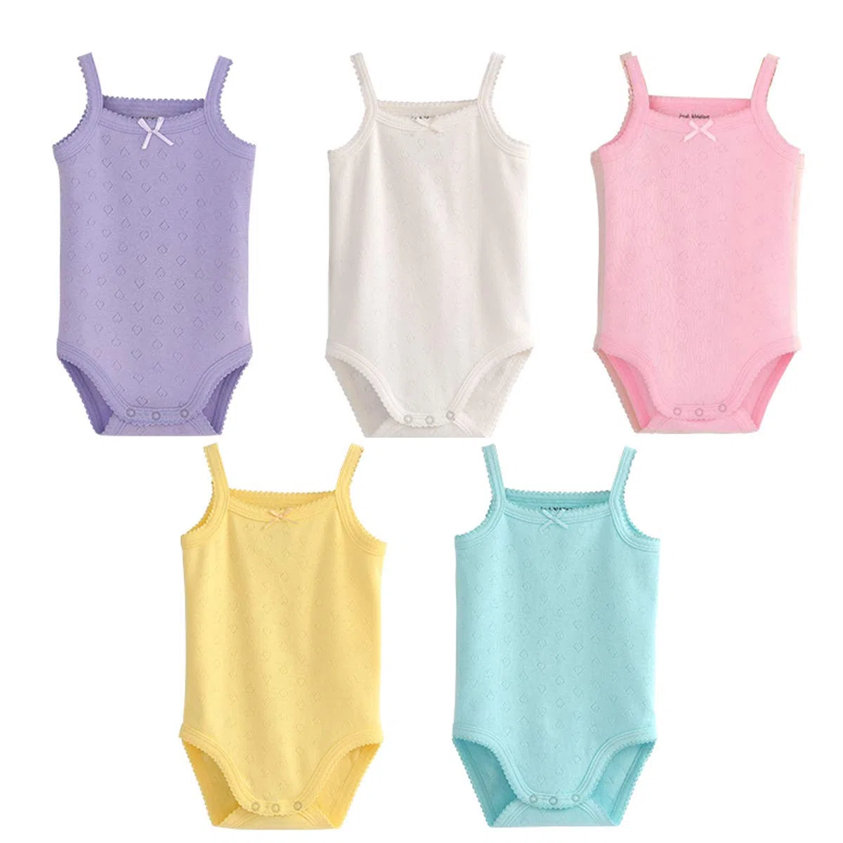 ärmelloses Tanktop, Body, für Babys, Mädchen, aus Baumwolle, 3er-Pack Strampler