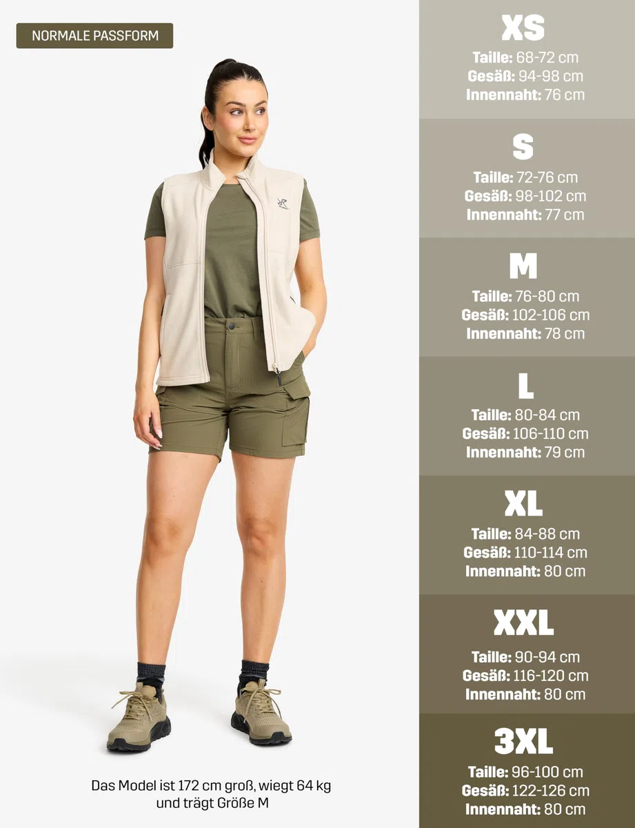 RevolutionRace Adventure Cargo Stretch Shorts für Damen, Leichte und Praktische Wandershorts