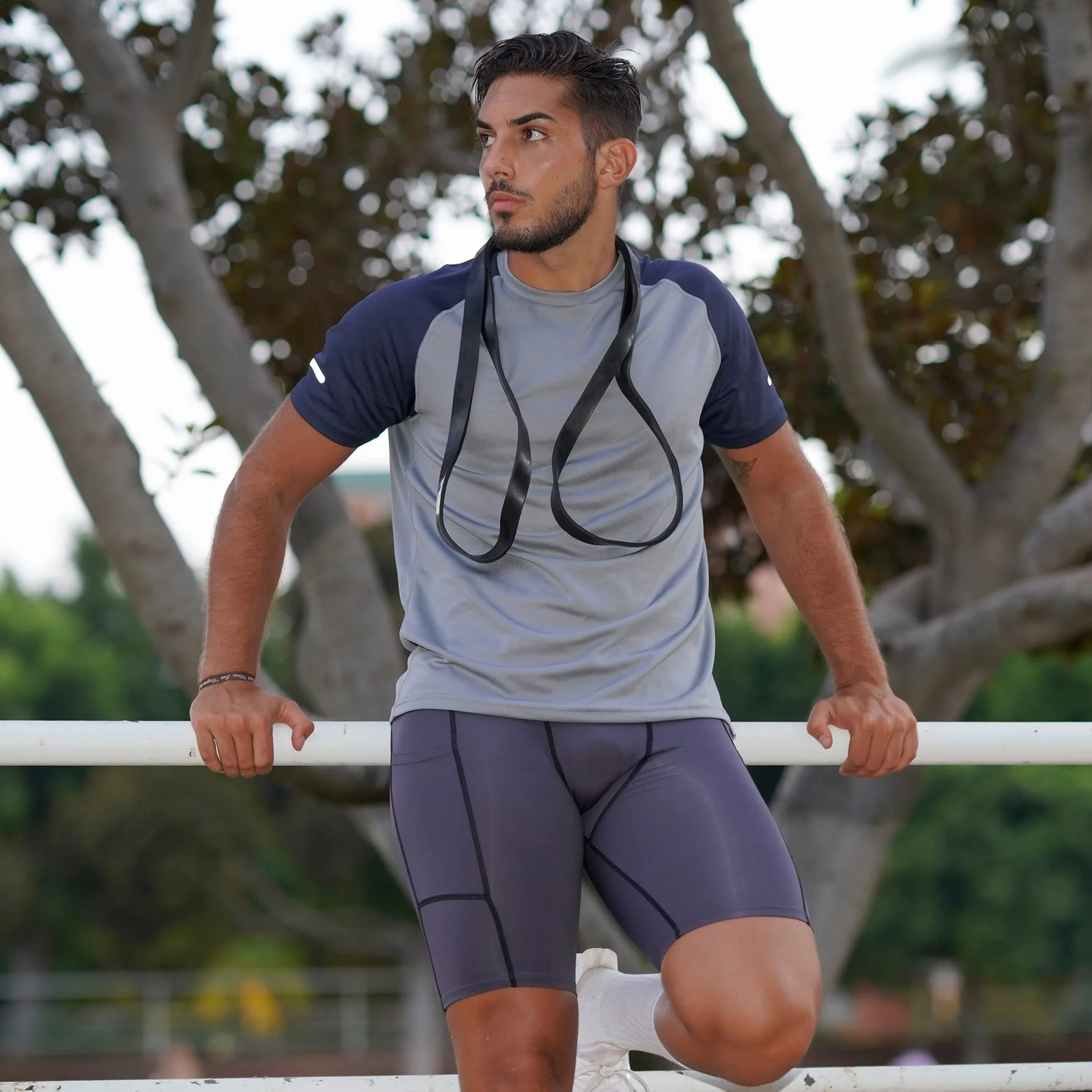 ZENGVEE 3er Pack Herren Kompressionsshorts Laufhose Herren Kurz Schnelltrocknendes Leggings Kurz mit Seitentaschen Tights Sport Unterwäsche für Männer