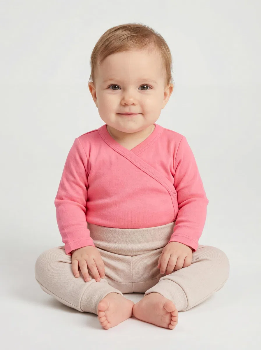 TupTam Baby Mädchen Langarm Wickelshirt Baumwolle 5er Set
