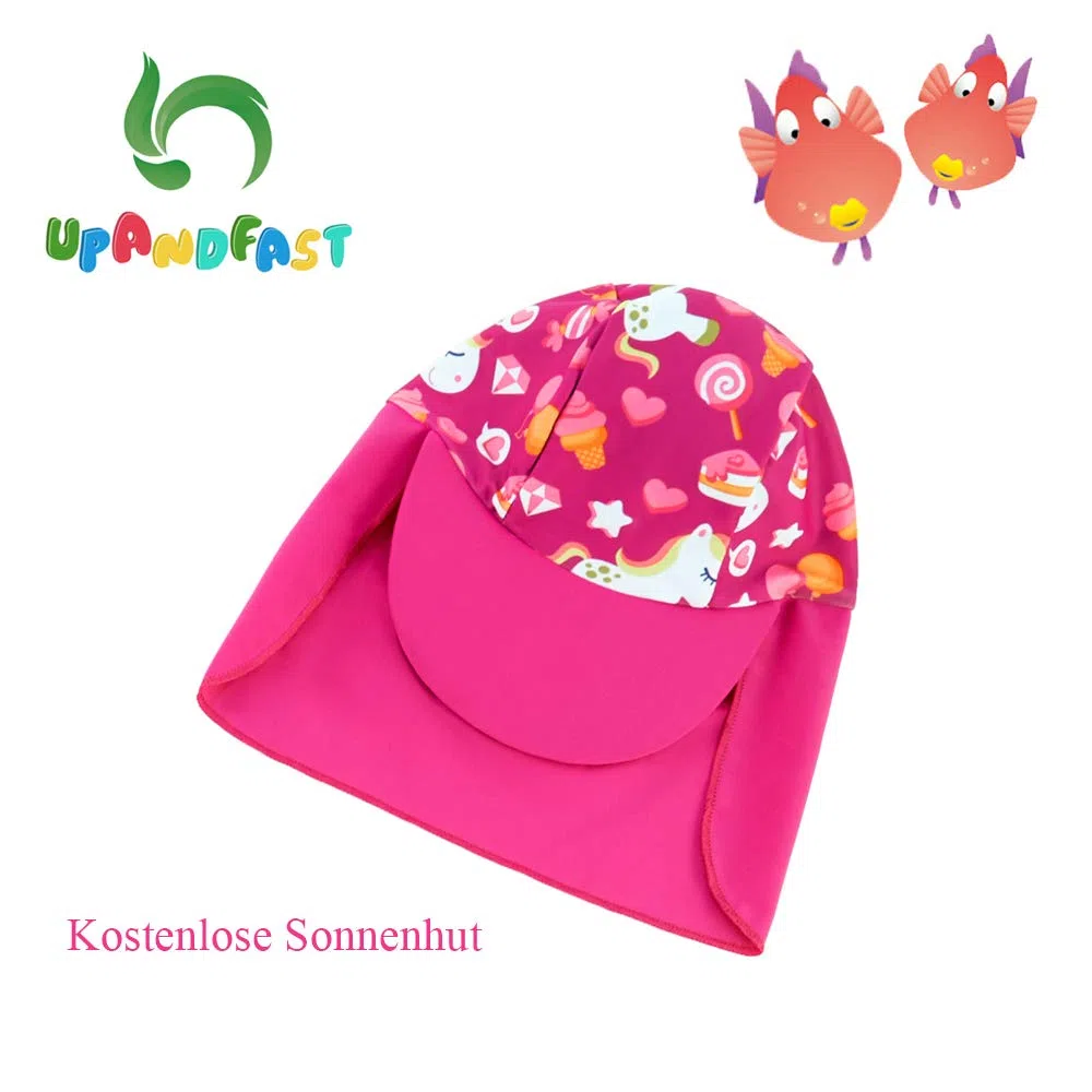 upandfast Baby Badeanzug mit Sonnenhut UPF 50+ Badebekleidung für Baby