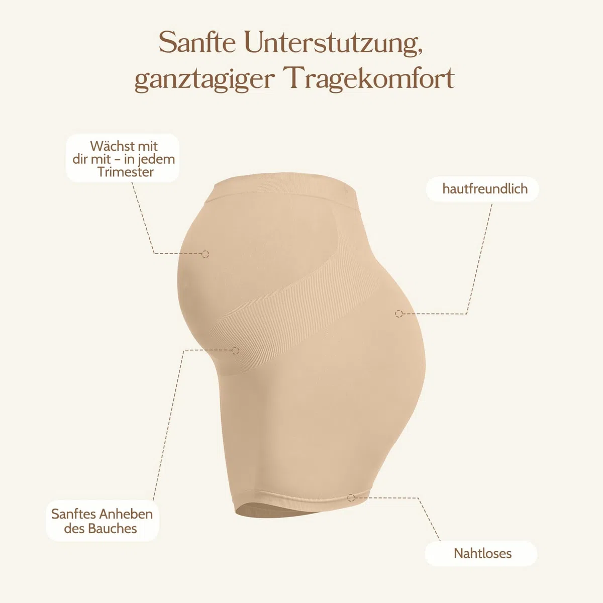 Umstands-Bleistiftrock für Damen, hochtailliert, einfarbig, dehnbar, formendes Umstandskleid mit Bauchstütze, 2er-Pack