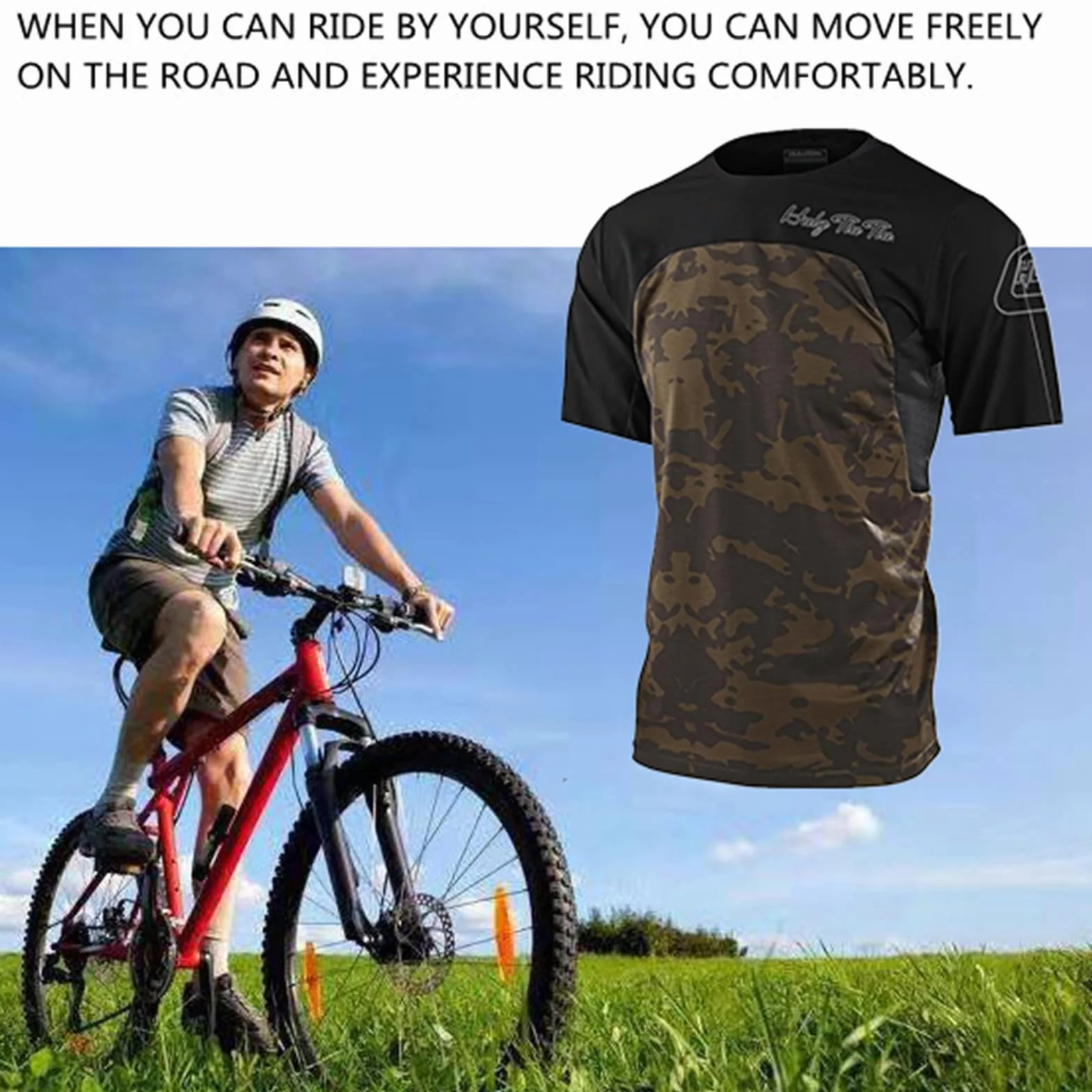 Herren Mountainbike MTB Top Kurzarm Atmungsaktiv Bequem Weich Feuchtigkeitstransport Radtrikot?Kurzarmtrikot Für MTB Rennrad/Multisport/Fitness