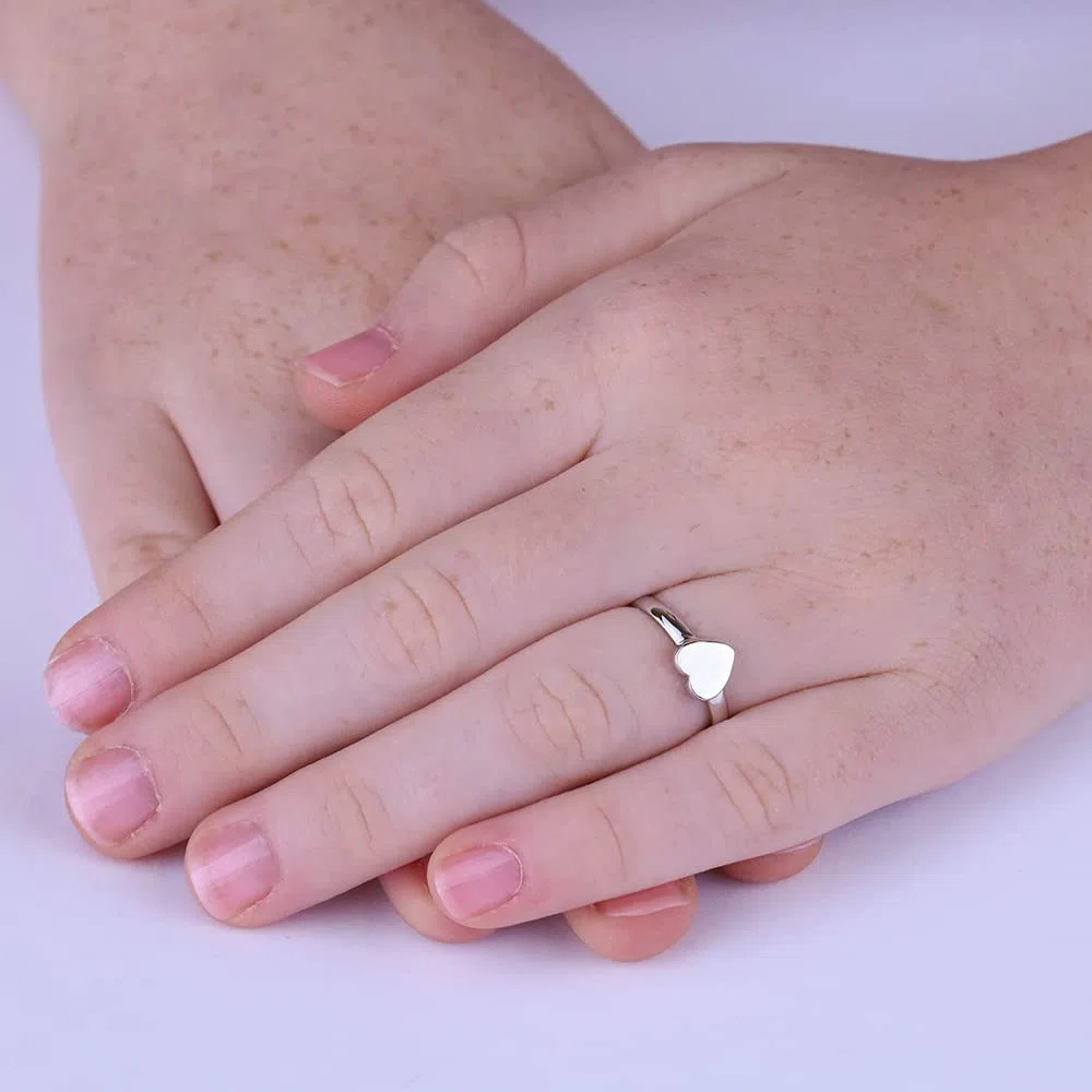 SILVEGO Damen Zehenring aus 925 Sterling Silber Herz