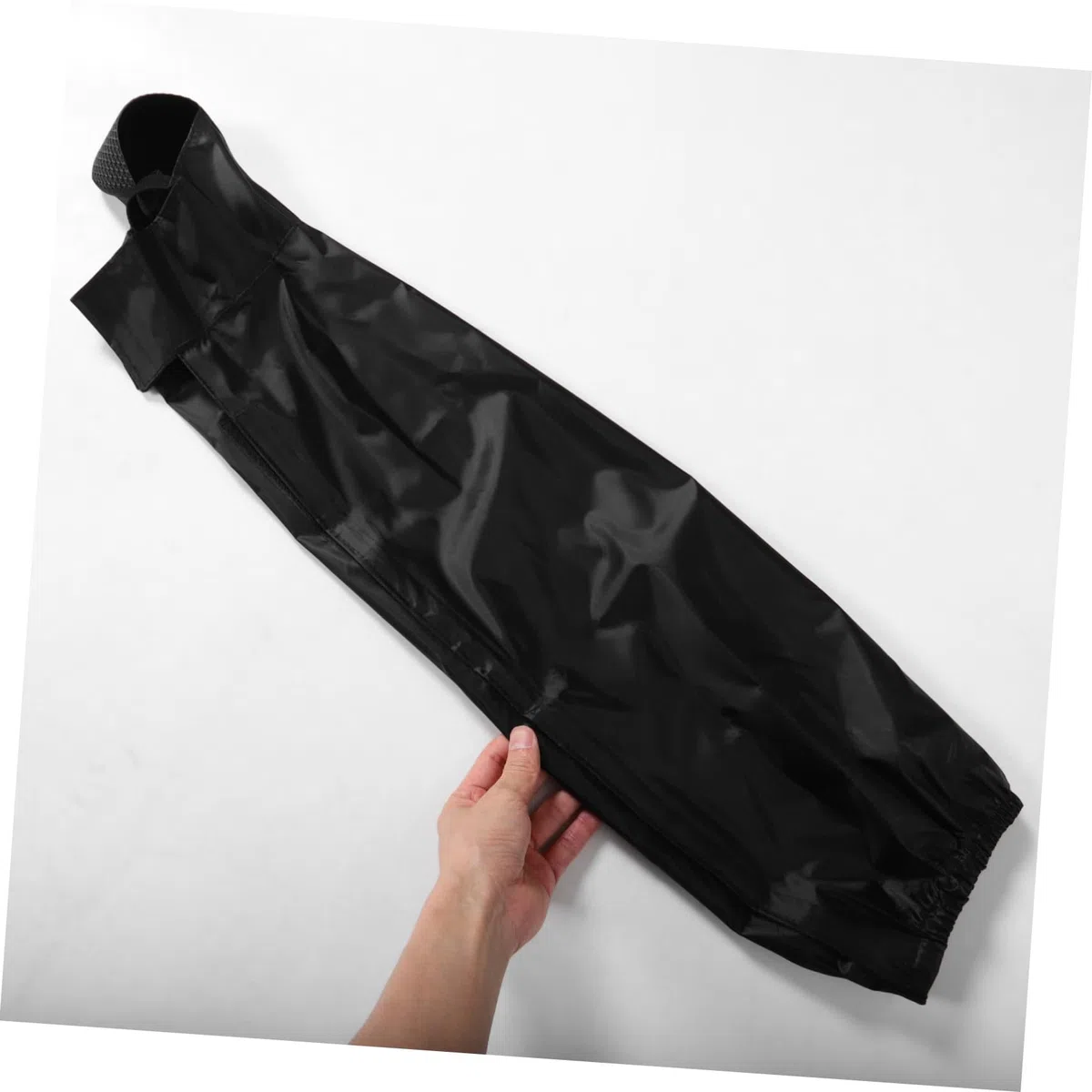 Sosoport Regenhose Einfach Anzuziehen aus Oxford Gewebe Winddicht für Damen und Herren Schwarz Größe L für Outdoor Aktivitäten und Wandern