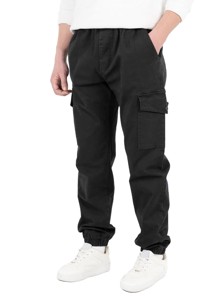 CAMLAKEE Kinder Jungen Cargohose Jogger Hose mit elastischem Bund