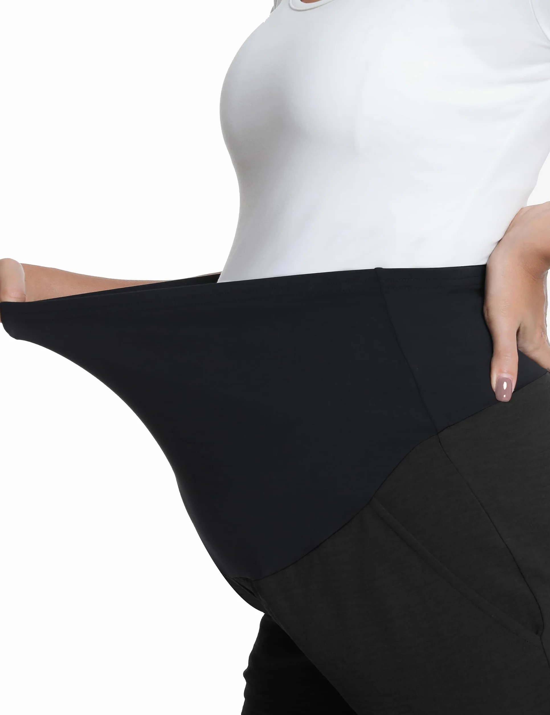 Umstandshose Damen Weites Bein Fließende Lounge Palazzo Schwangerschaft Hose Sommerhose Strandhose