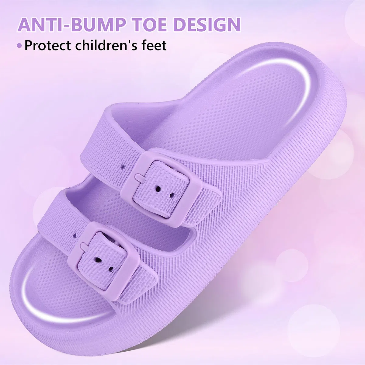 Kinder Cloud Slides Jungen Mädchen Einstellbare Doppelte Schnalle EVA Flache Sandalen Sommer-Kissen-Pantoffeln Dusche Strand Pool Schieber
