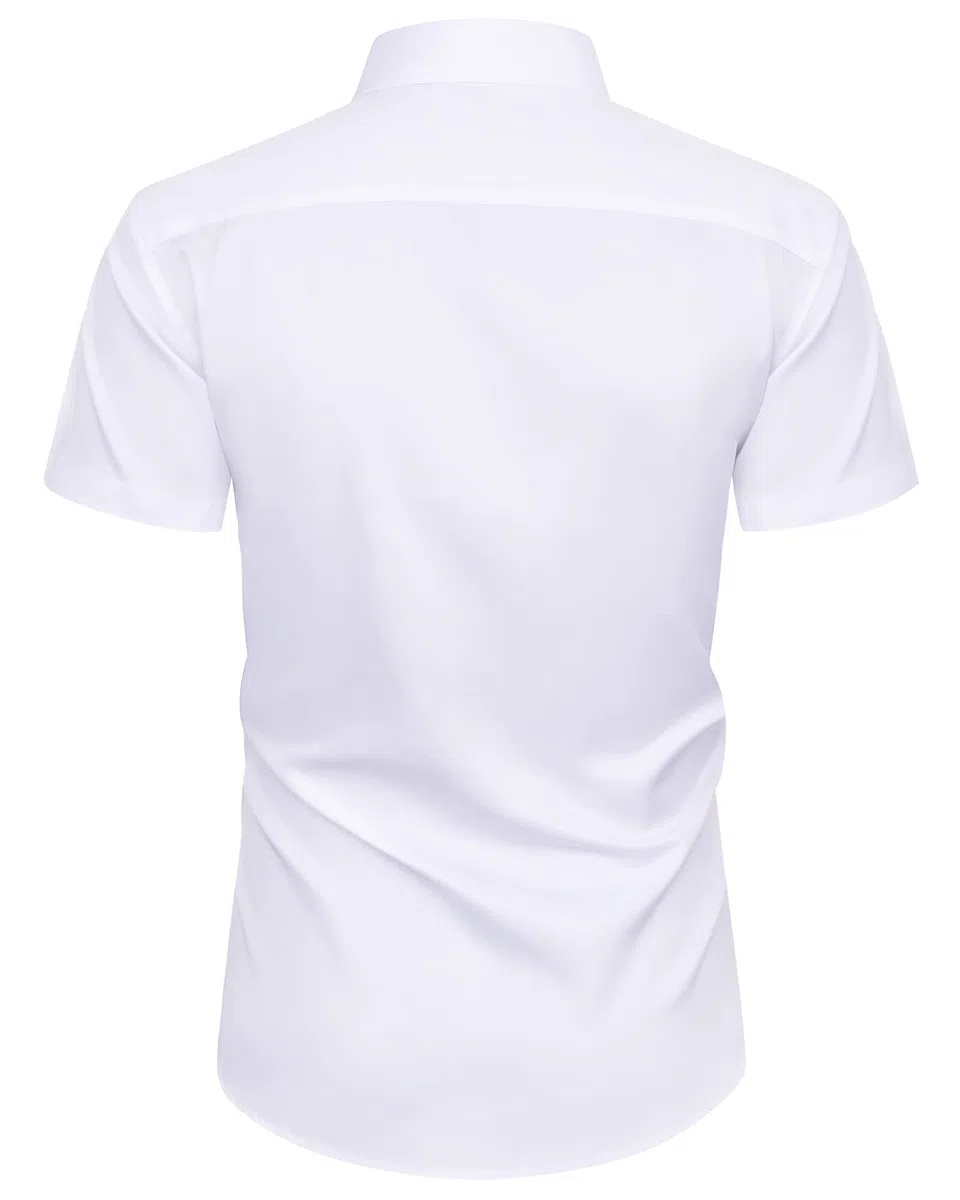 siliteelon Herren Kurzarm Hemden Casual Regular Fit Bügelfrei Business Hemd Faltenfrei Formales Hemd mit Tasche
