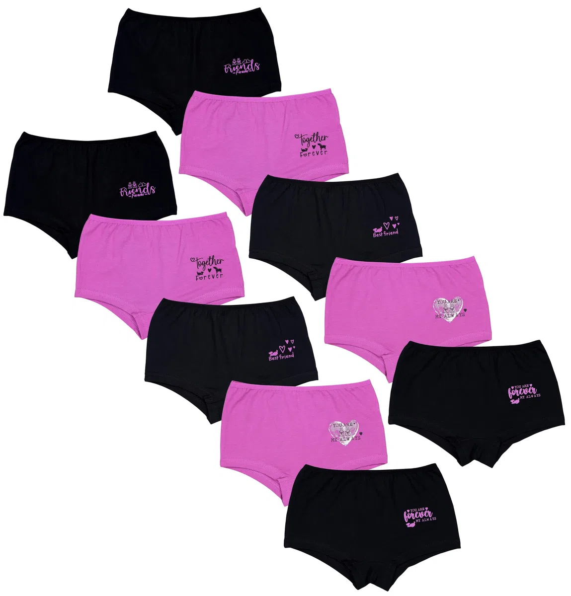 TupTam Unterhosen Mädchen Shorts 10er Pack - Bequeme Unterwäsche für Mädchen aus Baumwolle