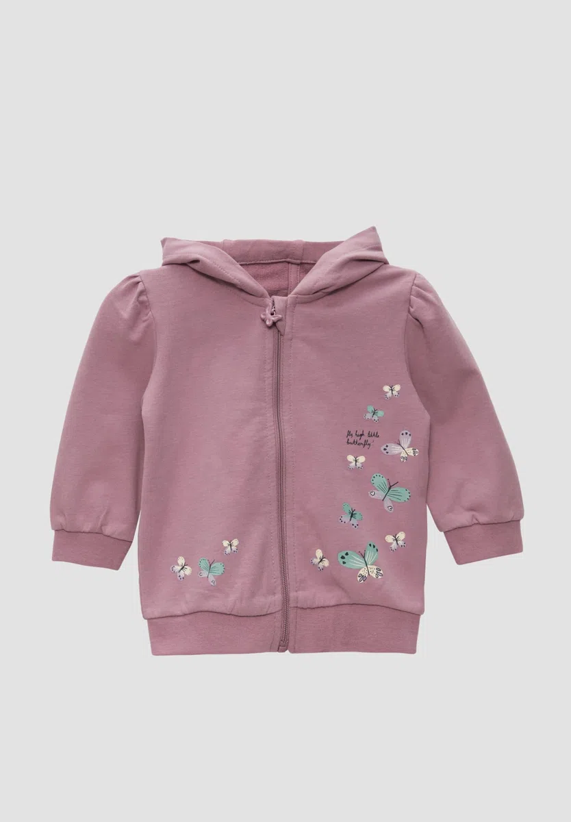 s.Oliver Unisex Baby 2149901 Sweatjacke mit Glitzerprint