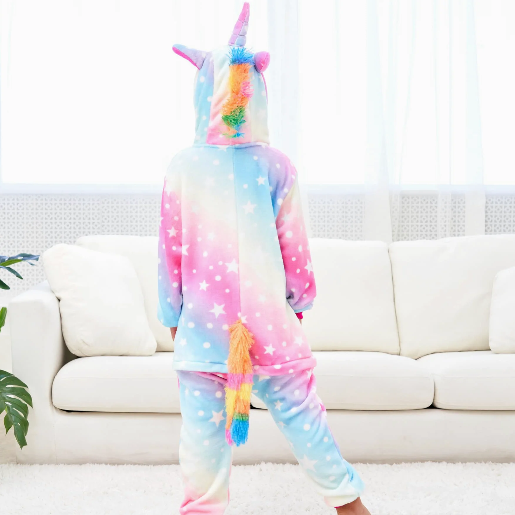 Weiche Einhorn Schlafstrampler Strampelanzug Einhorn Schlafoveralls für Mädchen