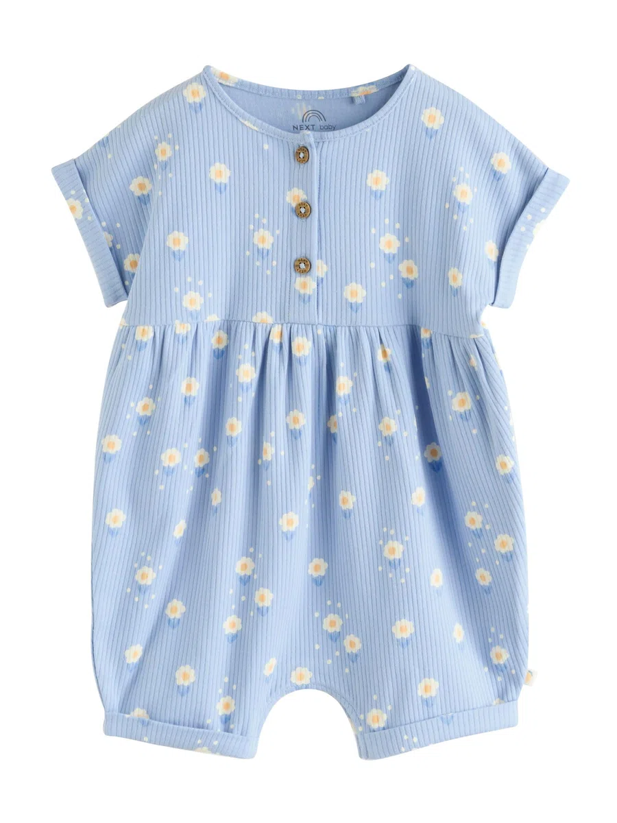 NEXT Baby Mädchen 3er-Pack Jersey-Babystrampler