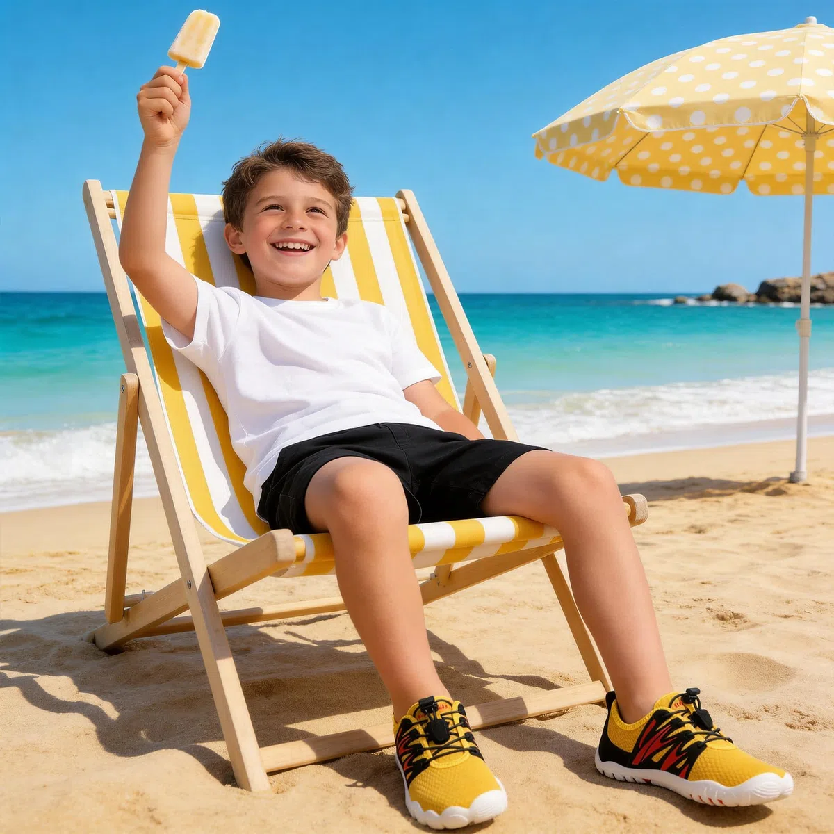 SAGUARO Badeschuhe Barfußschuhe Kinder - Breite Schnell Trocknend Leicht Weich -Strand Meer Surfen, Gr 25-38