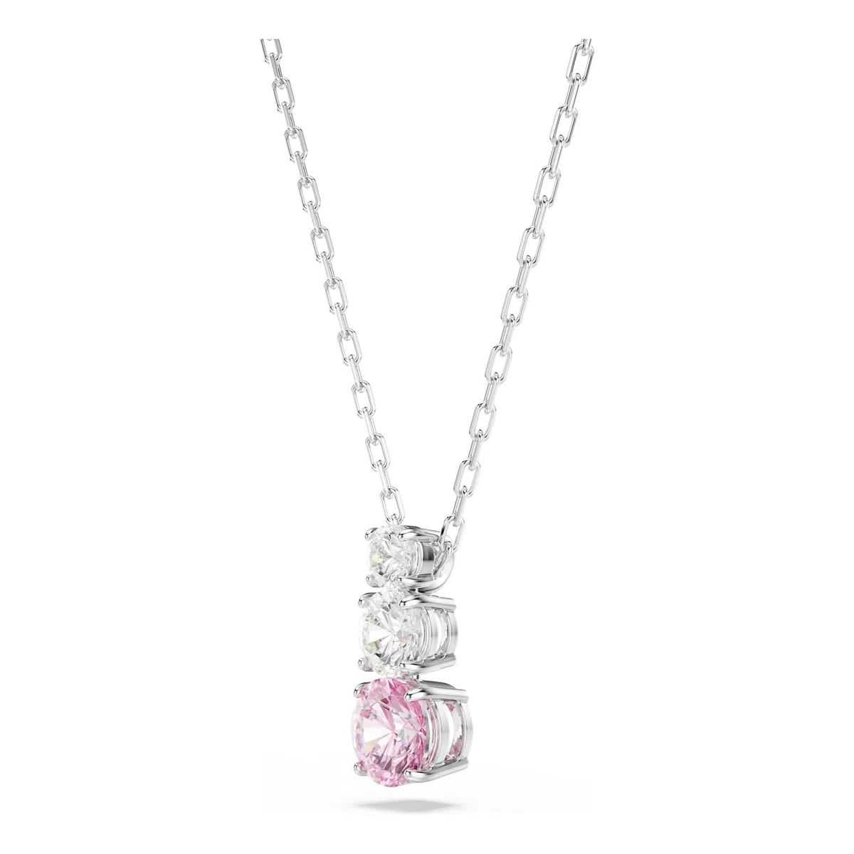 Swarovski Stilla Attract Kollektion, Rundschliff, Rosa, Rhodiniert