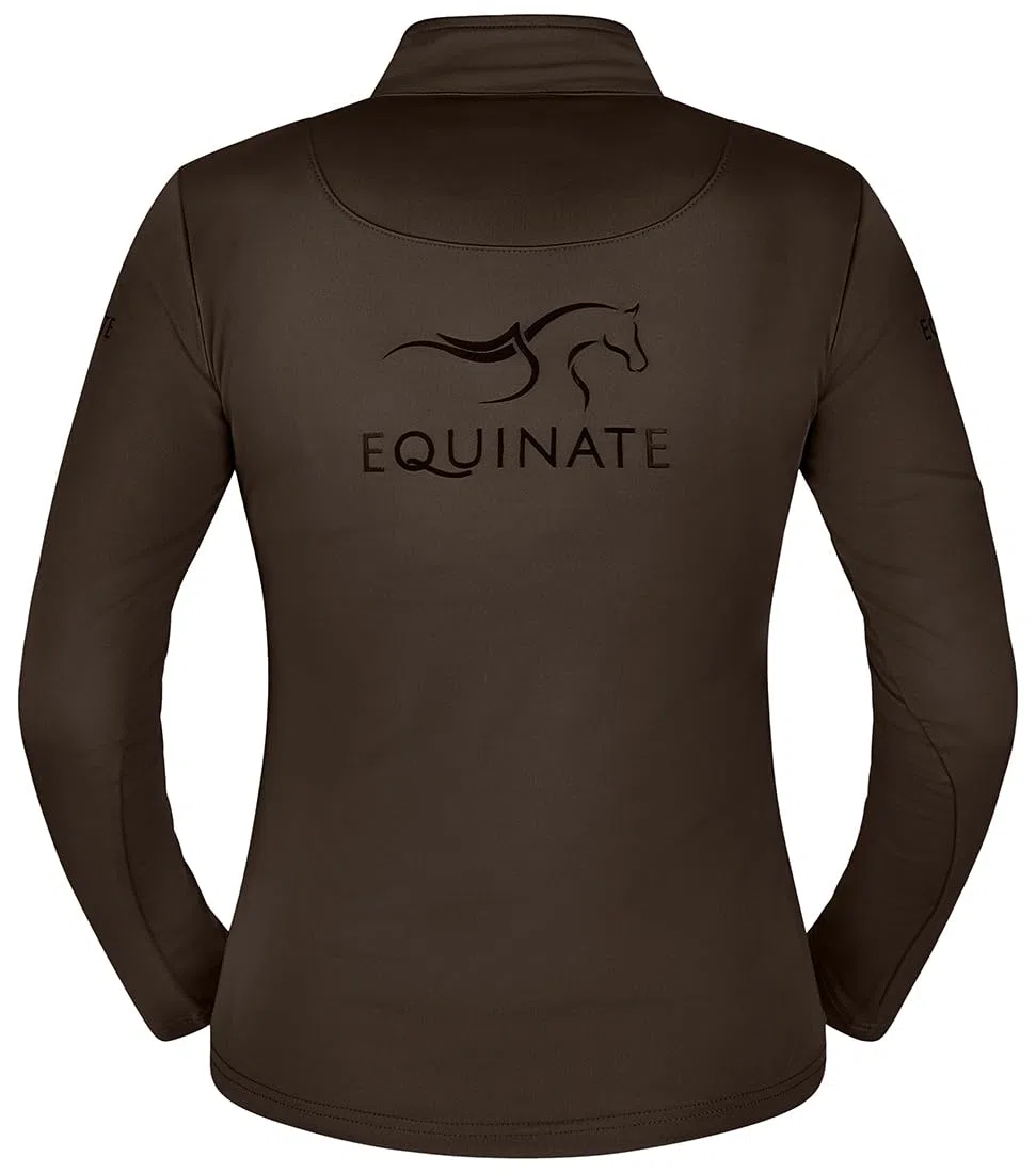 Equinate Damen Funktionsshirt Glide - leichtes Langarmshirt für Reitsport und Training - atmungsaktiv elastisch und angenehm weich auf der Haut