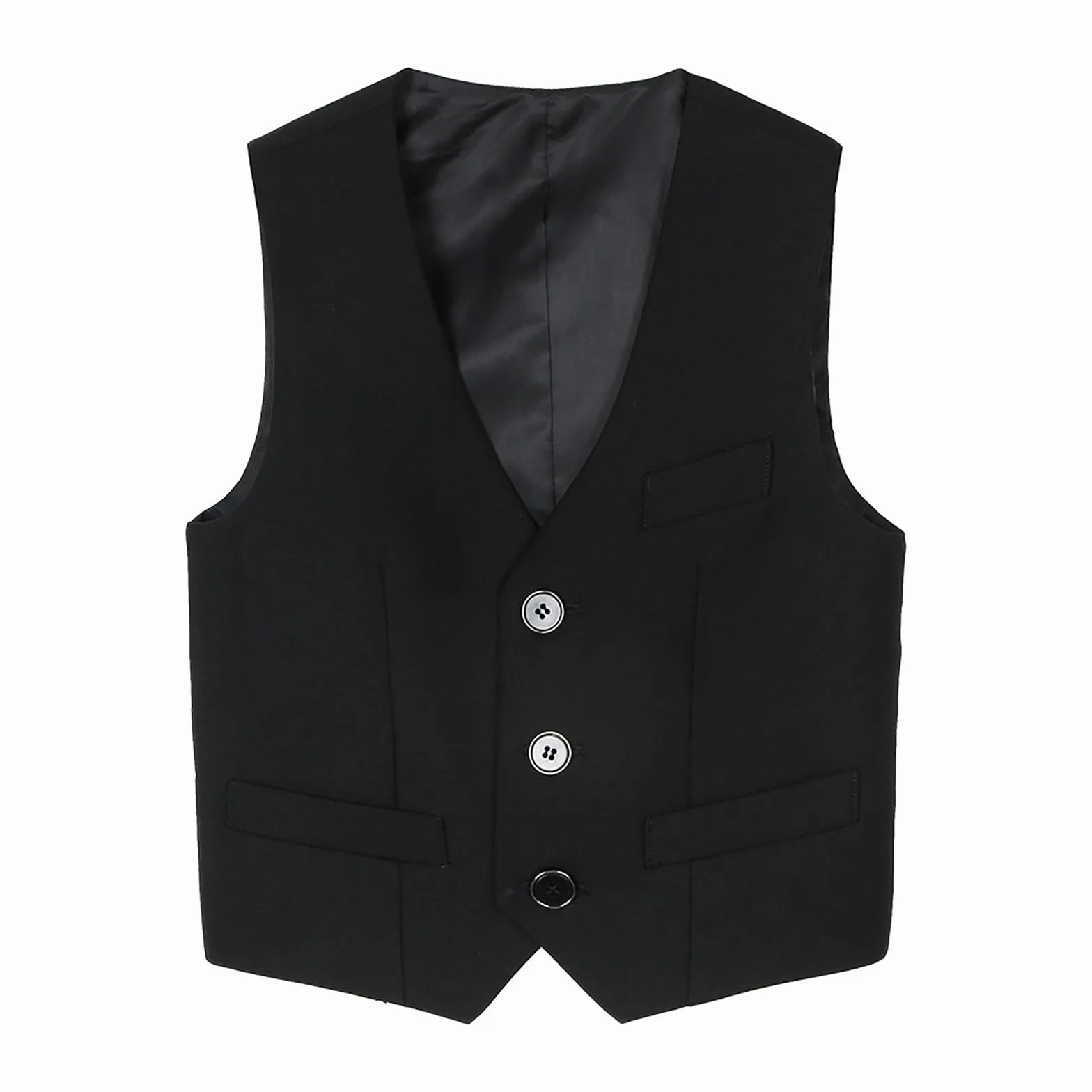 Weste Kinder Jungen Anzugweste V Ausschnitt Klassische Oberteil Causal Gilet Einfarbig Hochzeitsanzug Gilet Ärmellose Weste Top