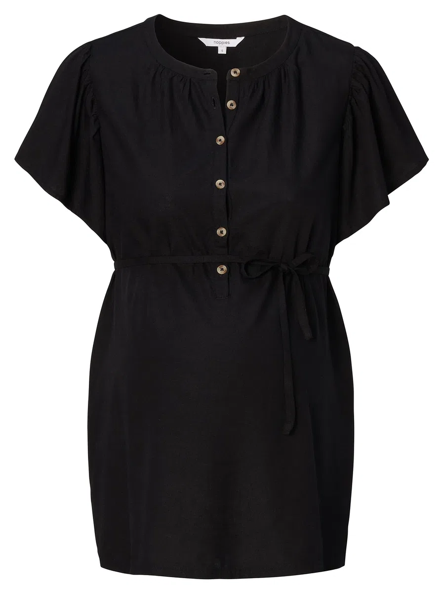 Noppies Damen Blouse Cotia Nursing Short Sleeve All Over Print Bluse