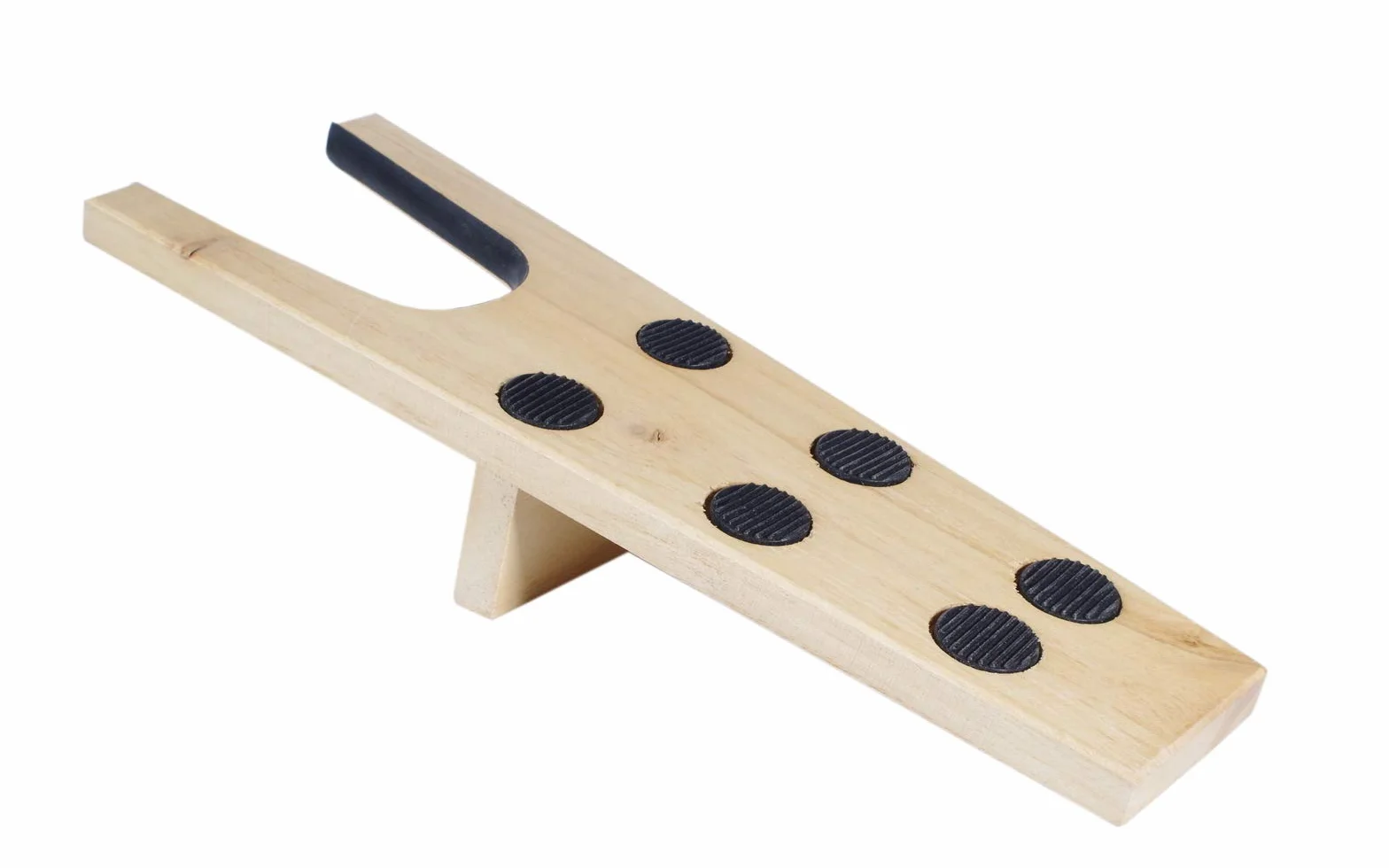 Kaps Stiefelknecht aus Holz mit Gummieinlage – robuster & stabiler Schuhauszieher & Stiefelauszieher mit Anti Rutsch Gumminoppen – Schuhknecht für z.B. Boots, Stiefel, Reitstiefel & Gummistiefel