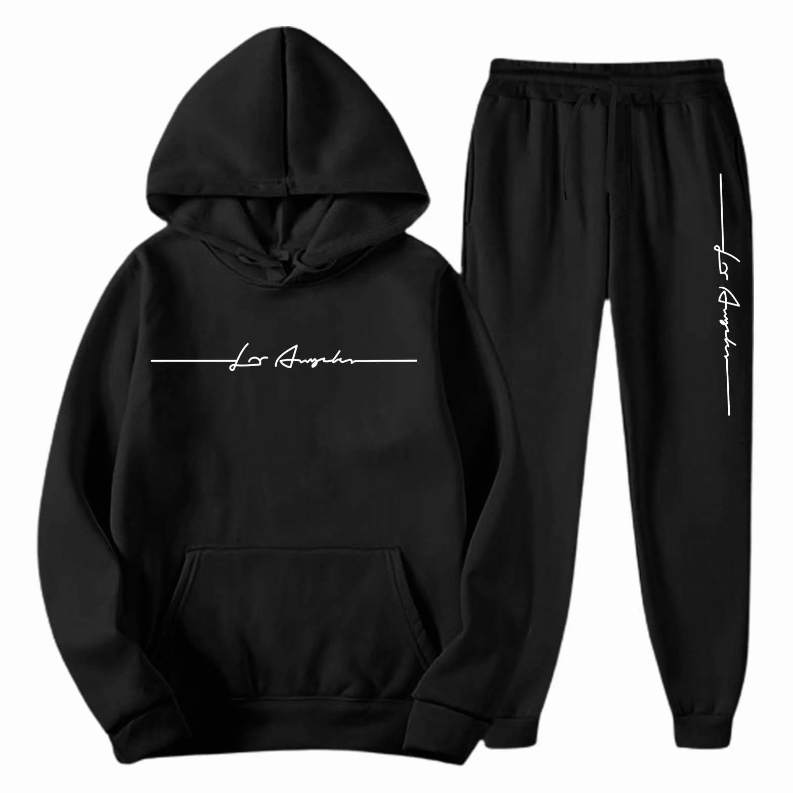 Jogginganzug Herren Trainingsanzug Activewear Y2K Langarm Hoodie + Baggy Jogginghose 2-Teilig Sportanzug Jogging Anzug Set Mit Taschen Hausanzug Tracksuit Schwitzanzug