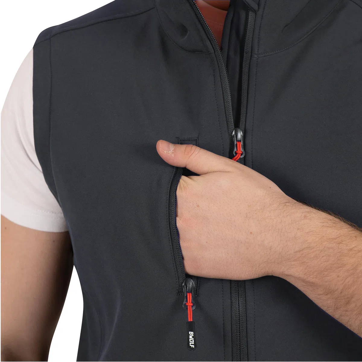 BWOLF GRIN Softshell Weste Herren Outdoor Softshellwesten für Herren Arbeit Weste Softshell Herren Gefütterte