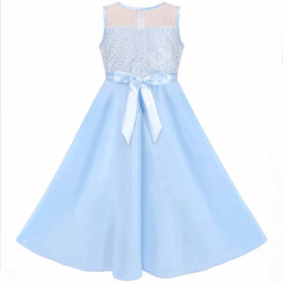 Sunny Fashion Mädchen Kleid Strass Chiffon Brautjungfer Tanzen Ball Maxi Kleid Gr. 110-158