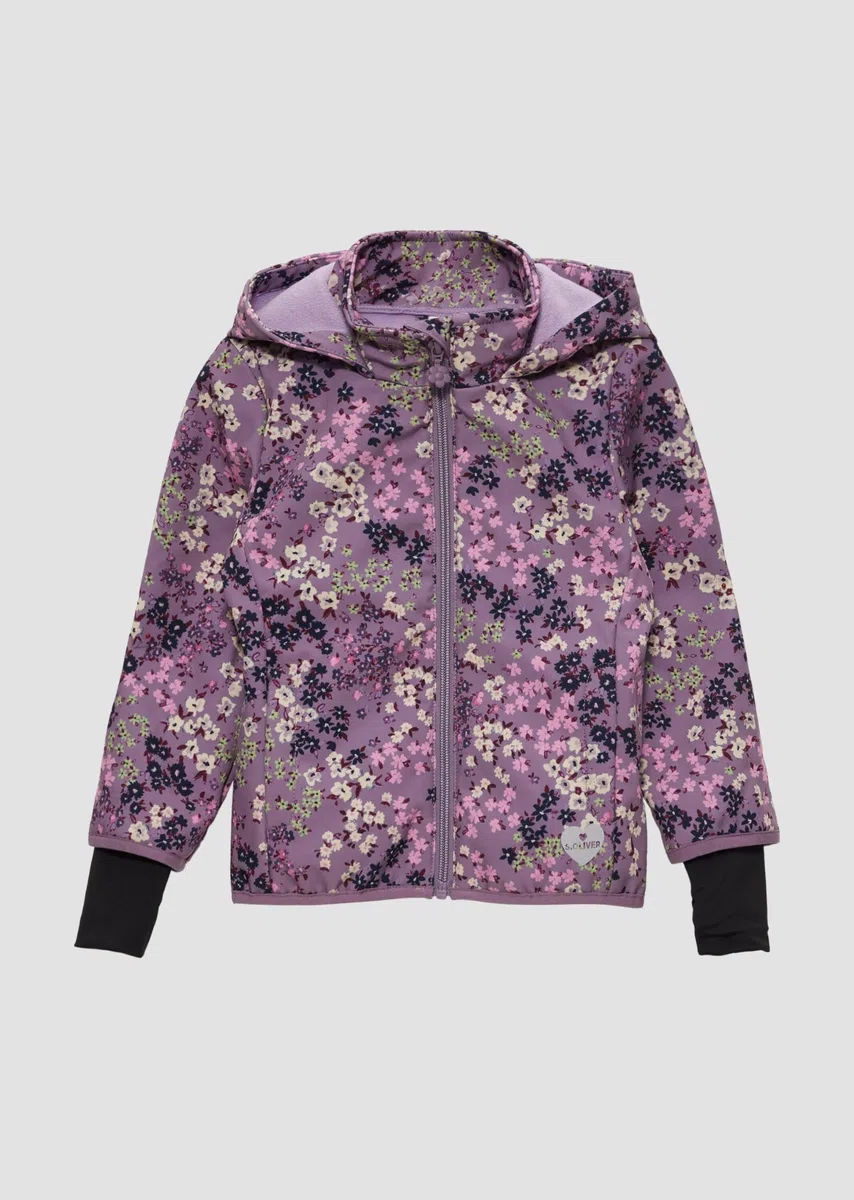 s.Oliver Gemusterte Softshelljacke mit Fleece innen