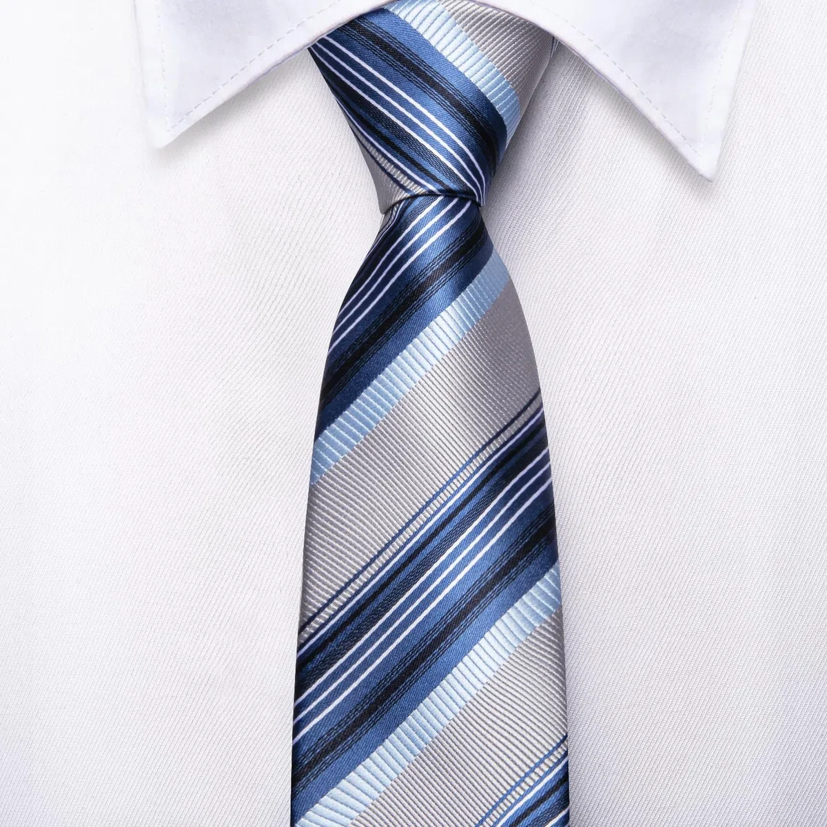 Hi-Tie Selbstgebundenes Krawatten-Set für Jungen, 8–10, Seide, Kinder-Krawatten für Jungen von 8–11 Jahren, Jugend-Krawatte und Einstecktuch für Hochzeit