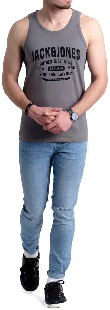 JACK & JONES Herren Tank-Tops Vielfältige Prints | Schmale Passform und atmungsaktive Baumwolle
