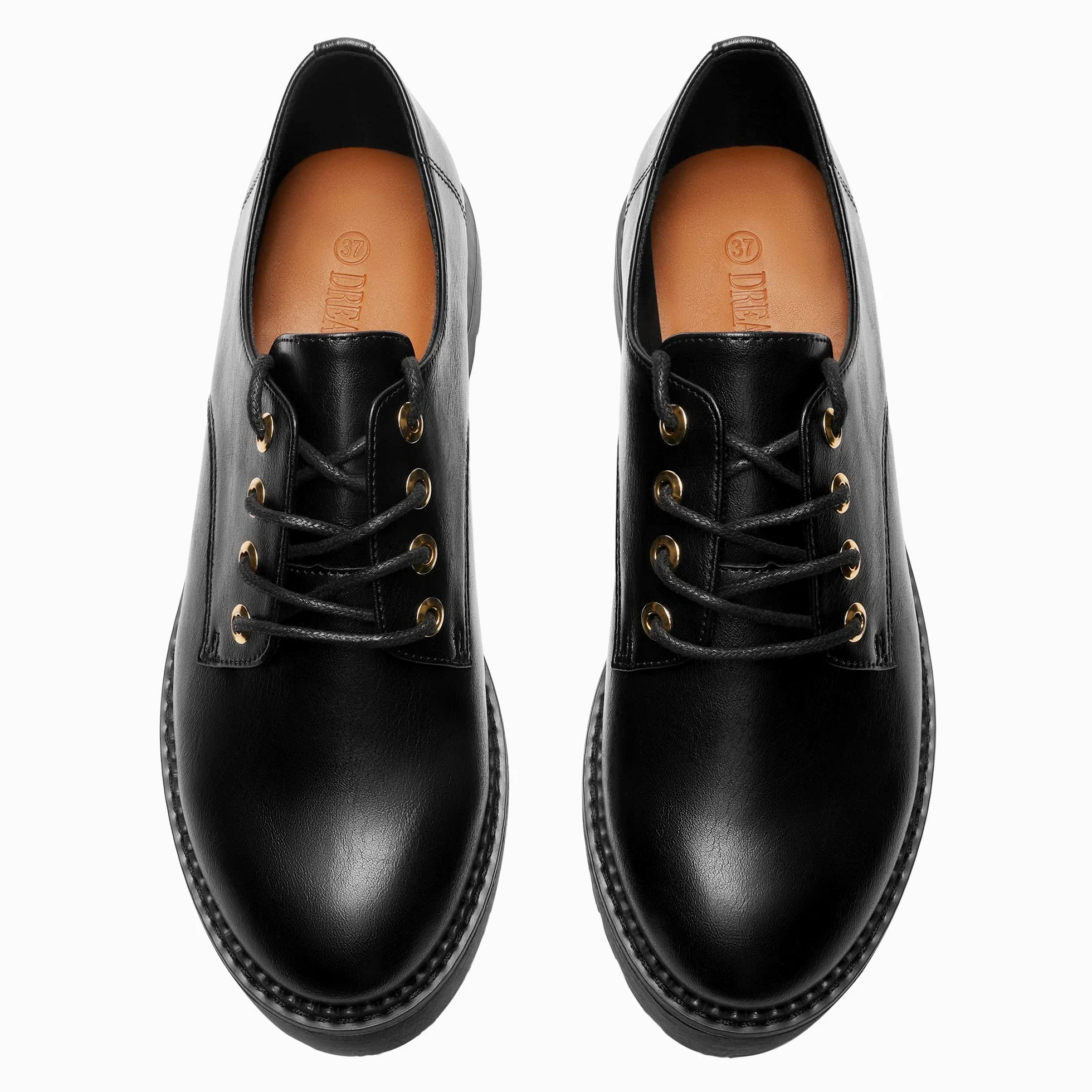 DREAM PAIRS Klassische Oxford-Absätze für Damen mit T-Riemen