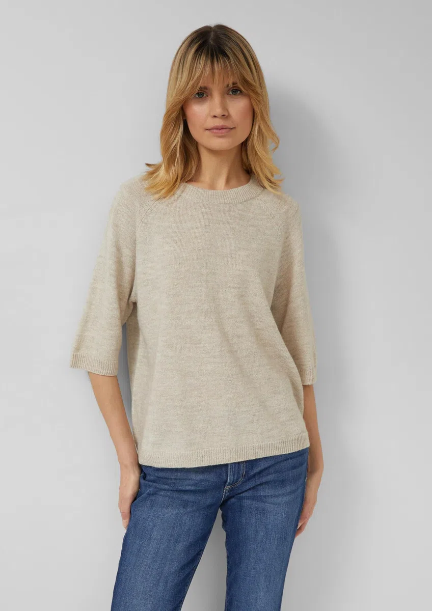 s.Oliver Weicher Halbarmpullover aus Alpakamix