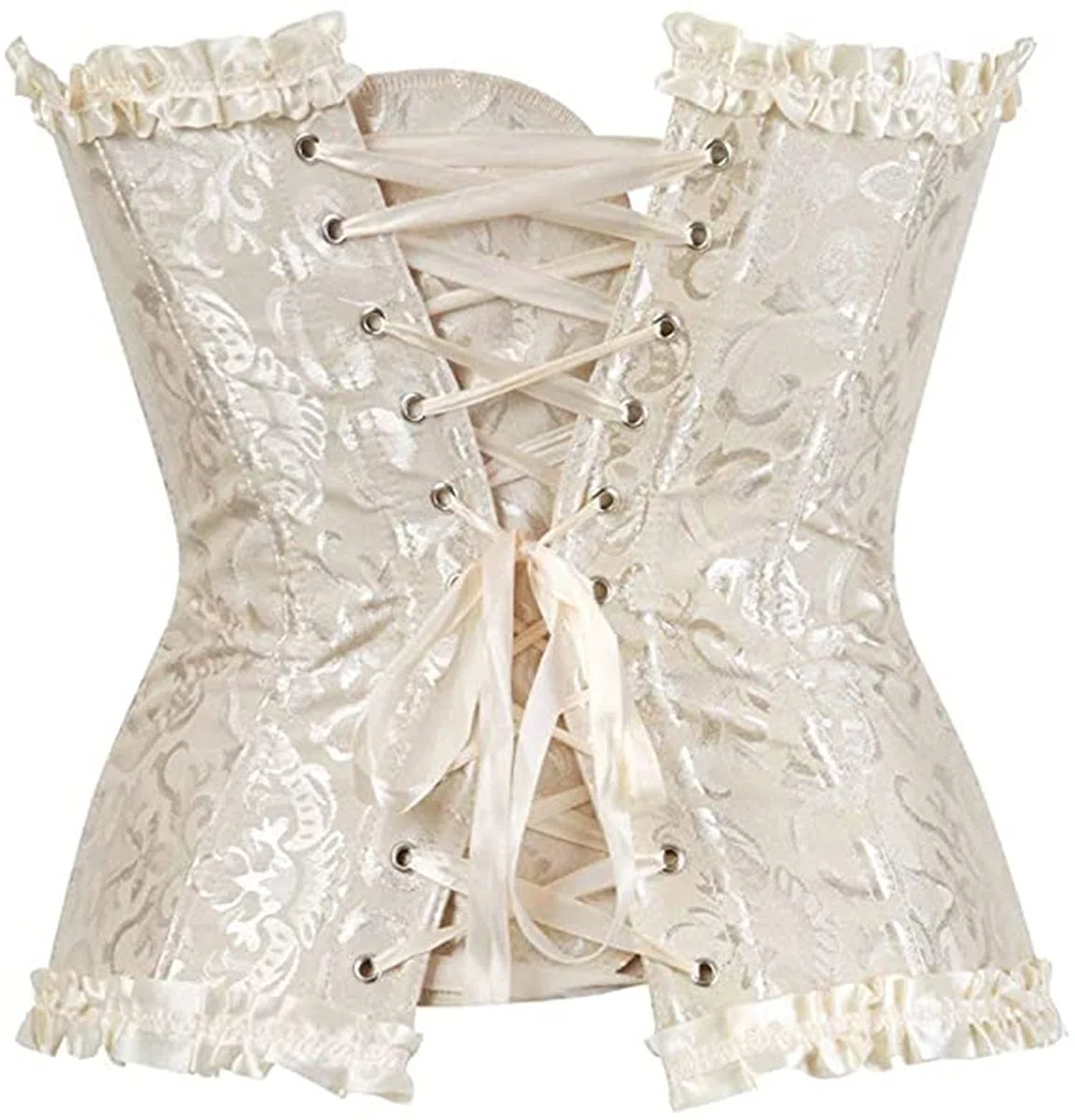 Damen Korsett Bauchweg Vollbrust Corsage Top Gothic Burlesque Schnüren Bustier