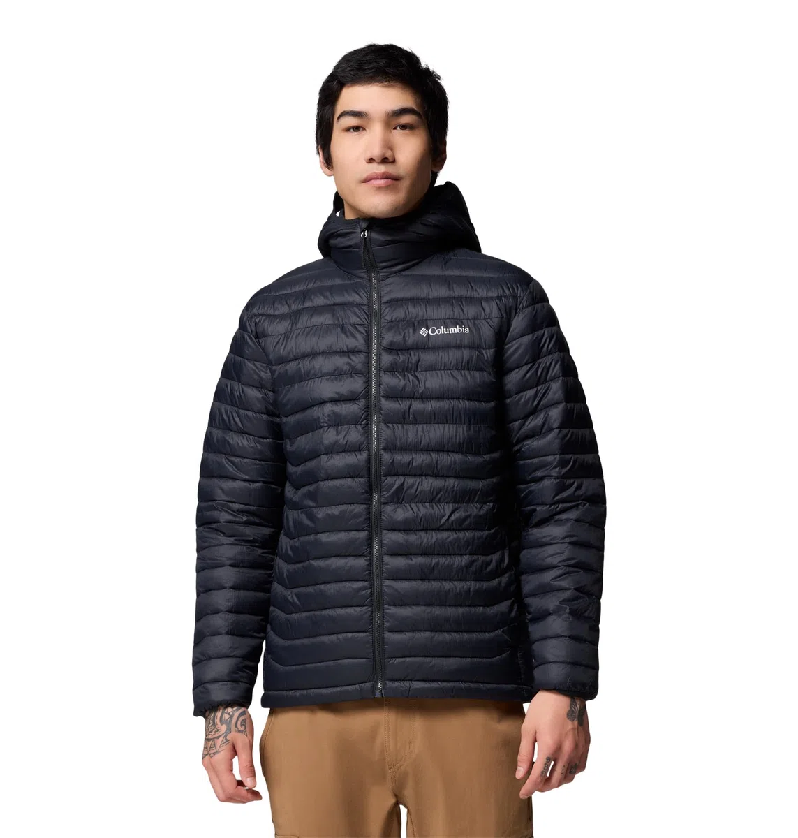 Columbia Powder Pass Hooded Jacket, Steppjacke mit Kapuze für Herren