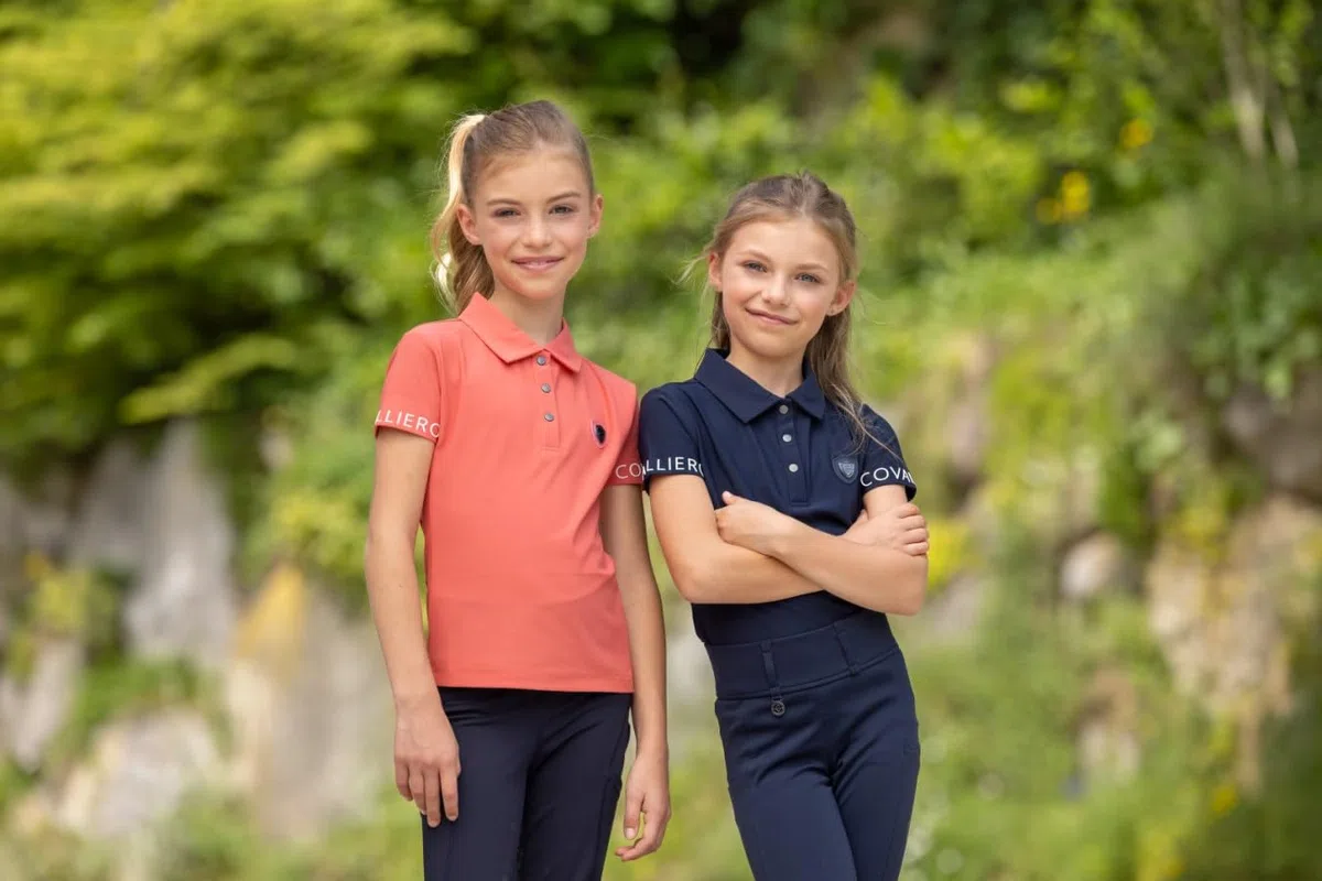 Covalliero Kinder Funktionsshirt Poloshirt Coral FS 2025