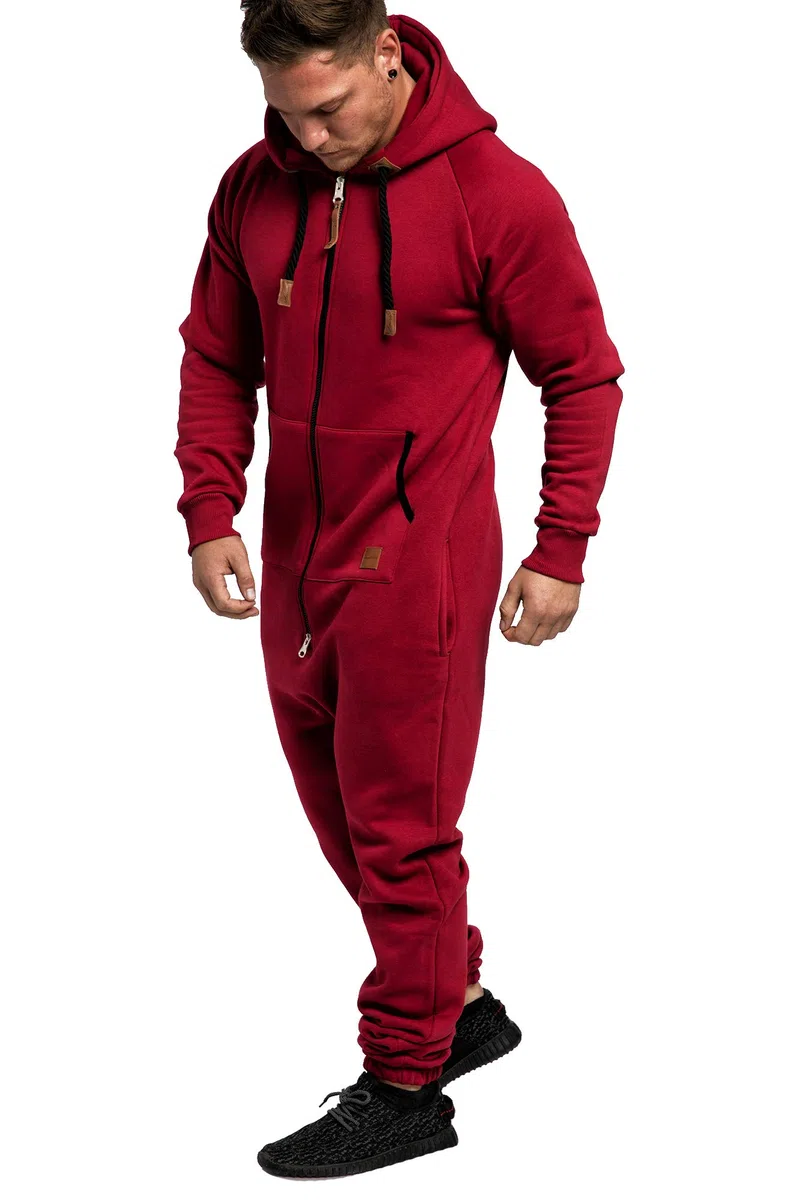 Amaci&Sons Herren Overall Jumpsuit Jogging Onesie Trainingsanzug 3007