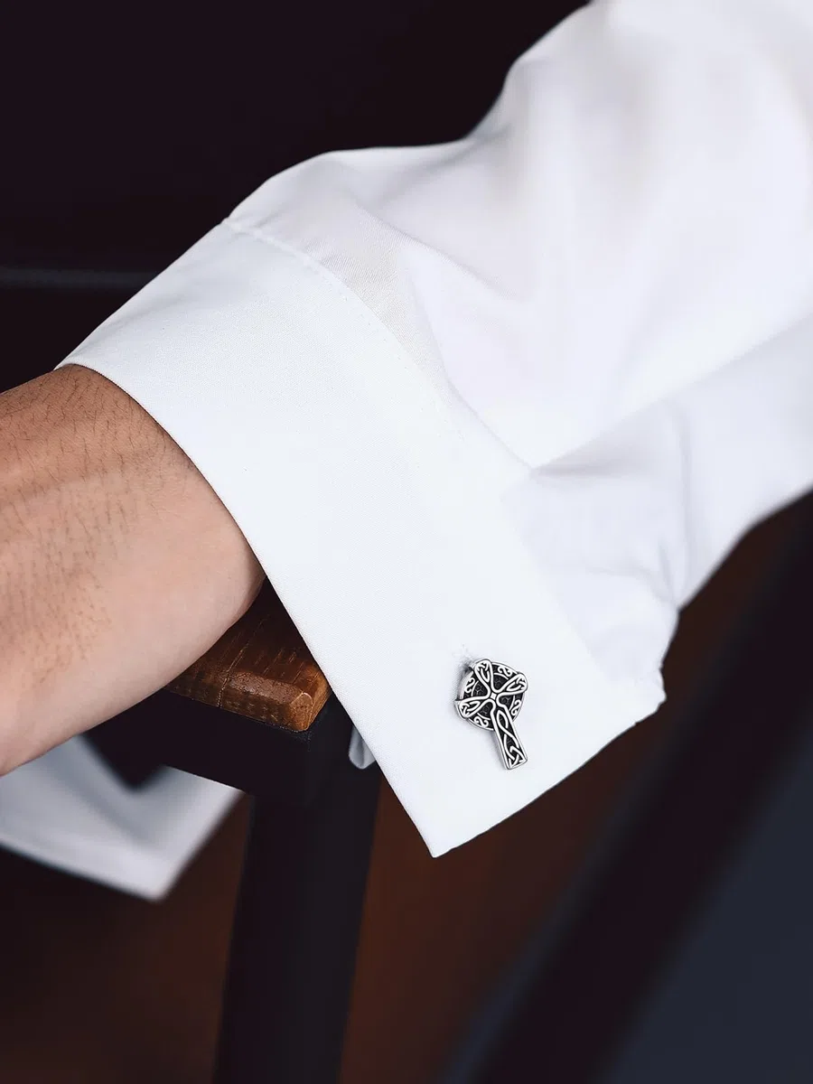 Bandmax Manschettenknöpfe Herren Edelstahl Manschettenknopf Cufflinks for Men Wikinger Manschettenknöpfe Hemd Shmuck für Hemd Hochzeit