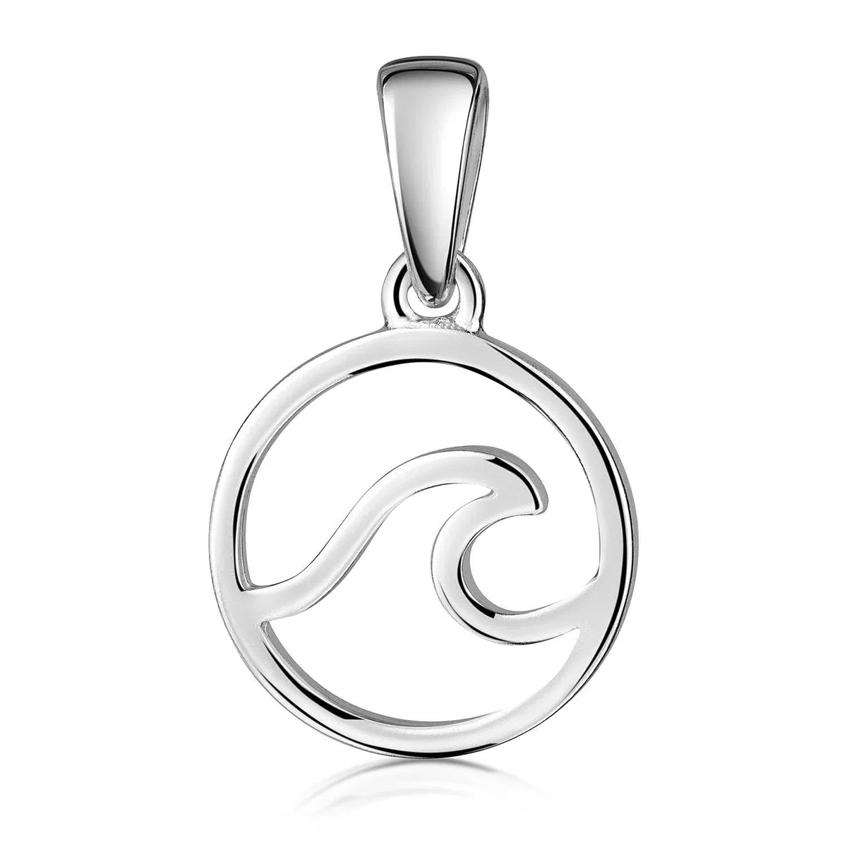 MATERIA by Matthias Wagner Welle Anhänger klein für Kette 925 Sterling Silber wahlweise mit Halskette KA-48