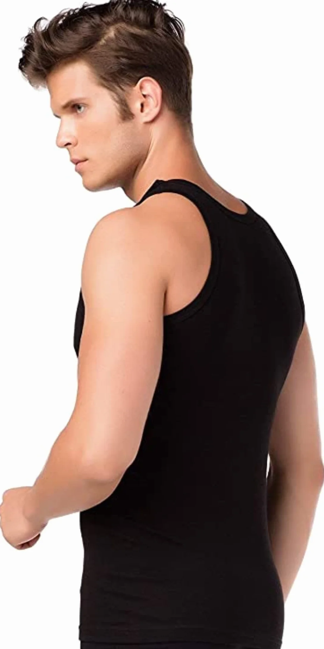 BestSale247 2er oder 4er Pack Herren Classic Unterhemden, Achselhemden, Tank Top, Feinripp (glatt) -100% Baumwolle